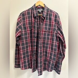 Express Men's Plaid Fitted Shirt